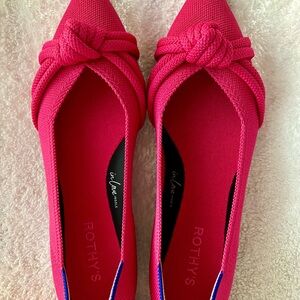 Rothy's Fuchsia Knotted Flats